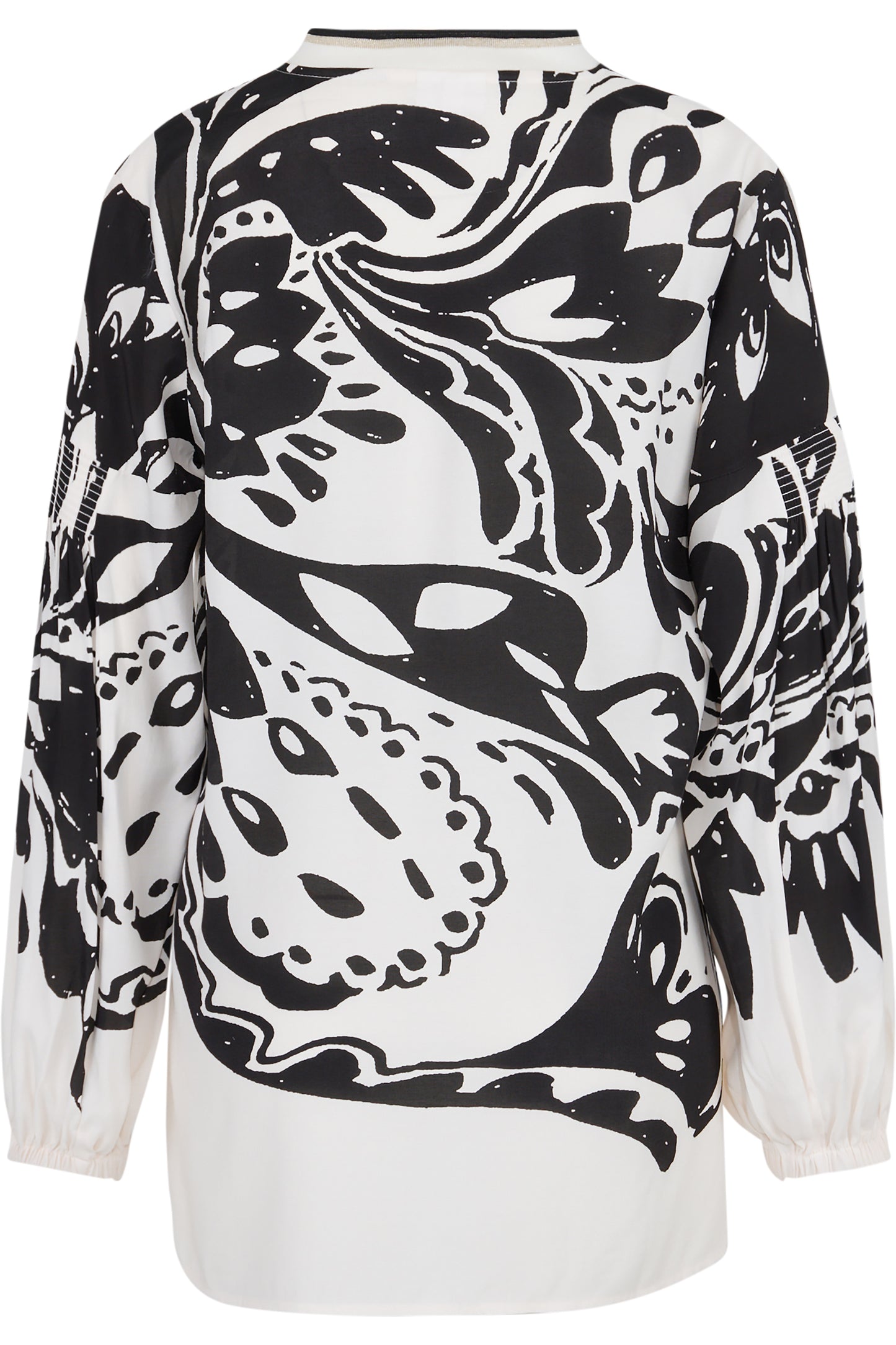 Long Blouse with V-neck