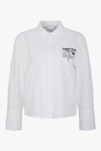 Blouse with Shirt Collar