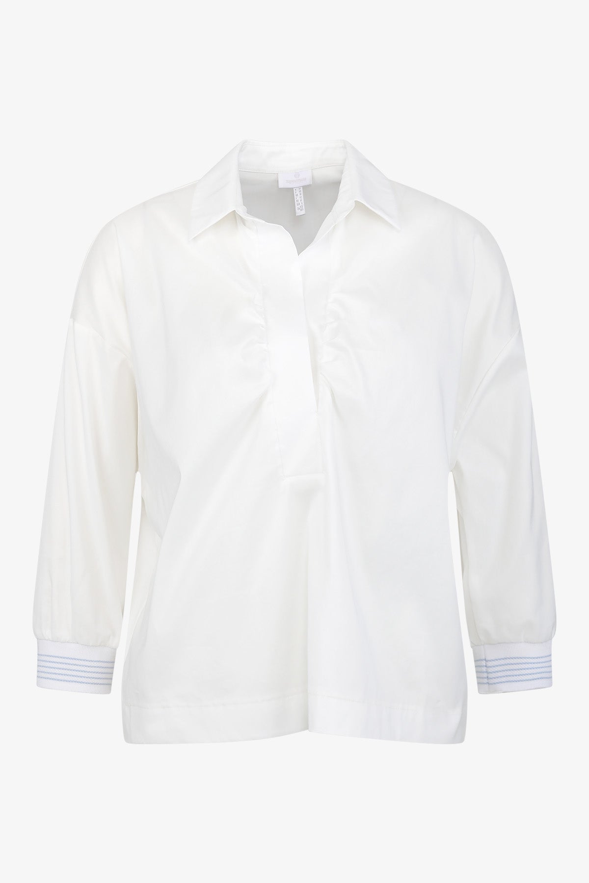 Short Blouse with Shirt Collar