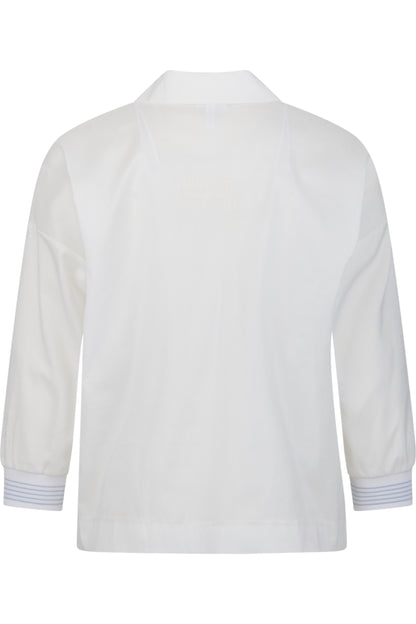 Short Blouse with Shirt Collar