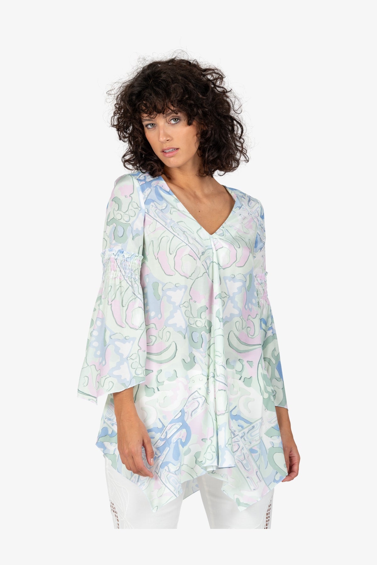 Tunic with V-neck