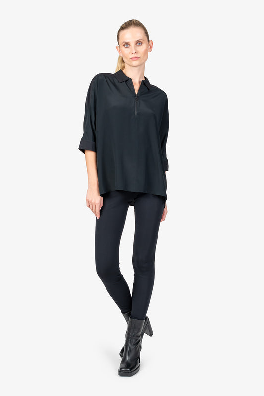Blouse with Batwing Sleeves