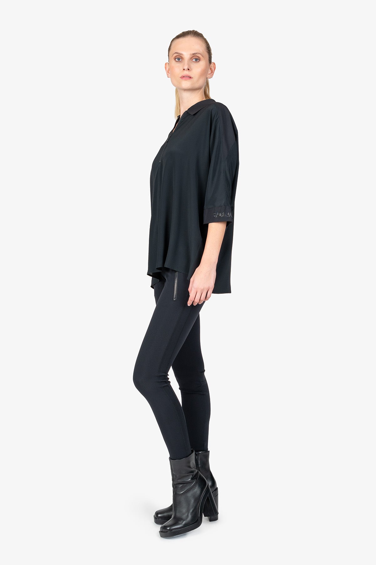 Blouse with Batwing Sleeves