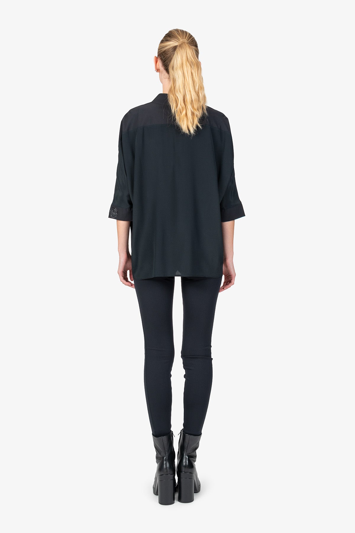 Blouse with Batwing Sleeves