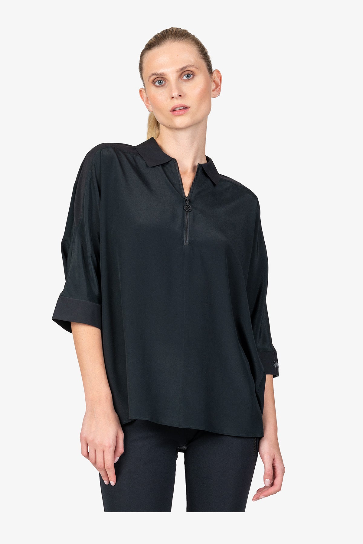 Blouse with Batwing Sleeves