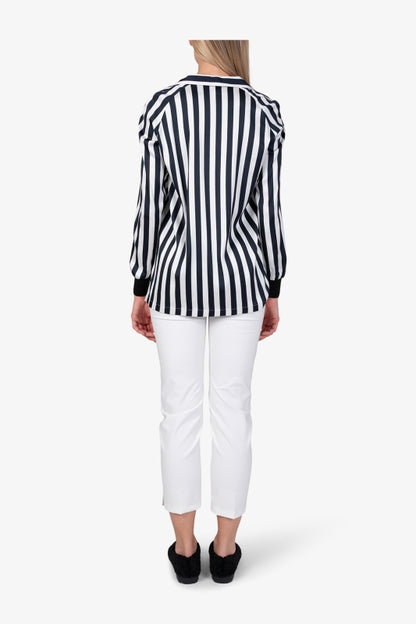 Striped Blouse with Viscose