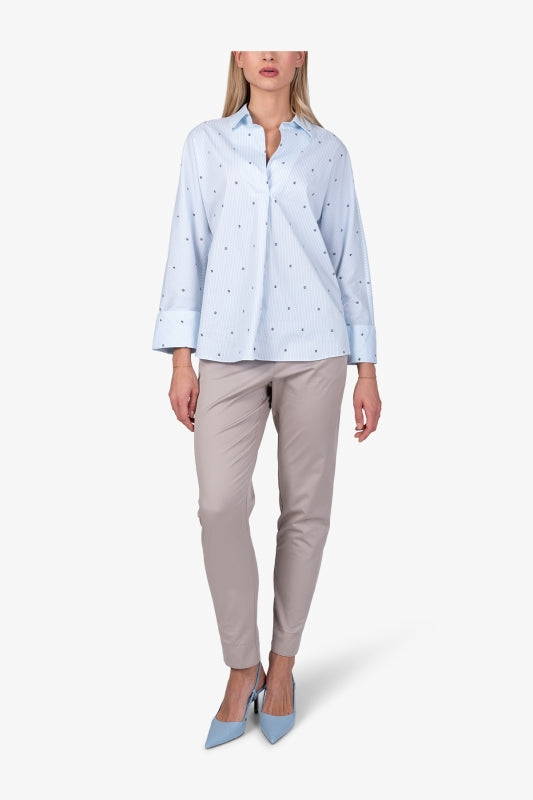 Printed Blouse with Field mouse Sleeves