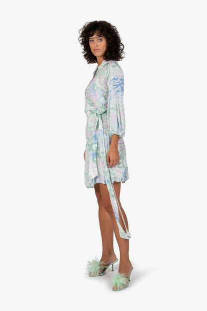 Wrap Dress with a Collar