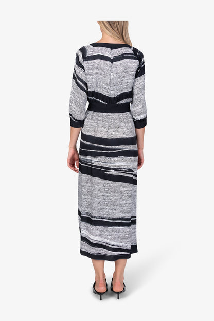 Maxi Dress in Flowing Blouse Fabric