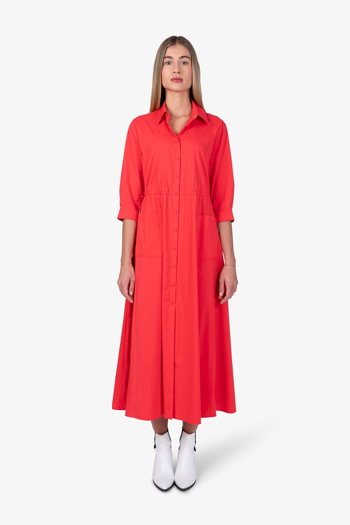 Summery Dress with a Wide Hem