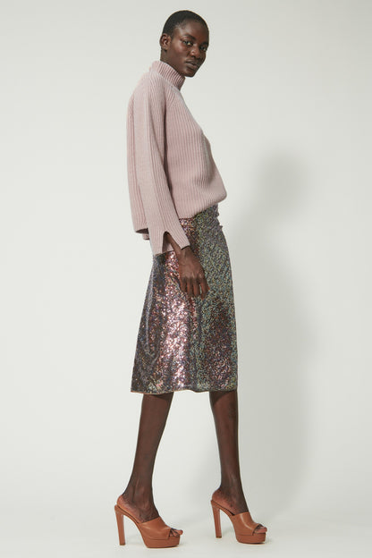 Midi Skirt with Sequins