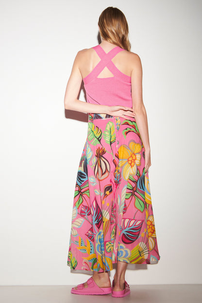 Skirt with Caribbean Print