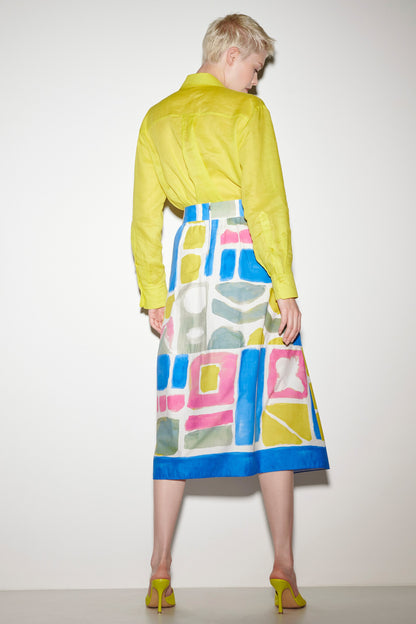 Midi Skirt with Ethnic Print