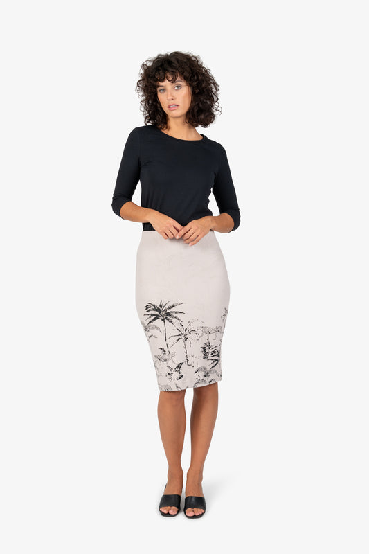 Skirt with Palm and Tiger Motif