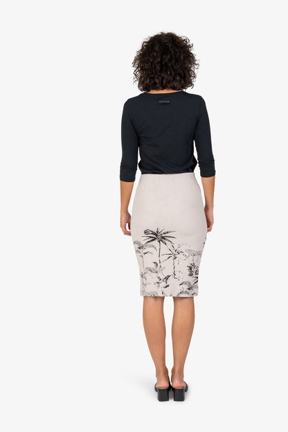 Skirt with Palm and Tiger Motif