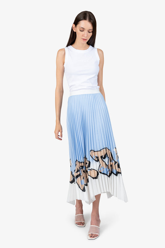 Long Pleated Skirt