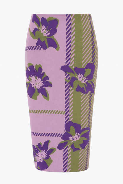 Pencil Skirt in a High-quality Jacquard Knit