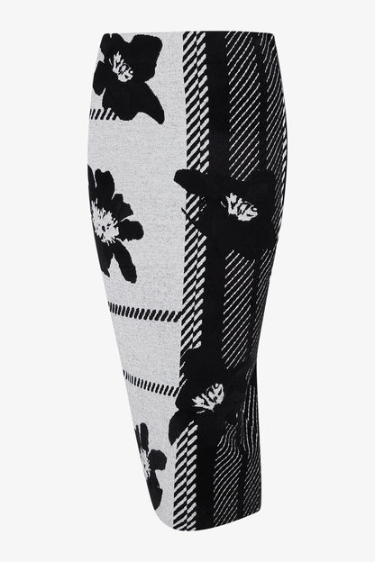 Pencil Skirt in a High-quality Jacquard Knit