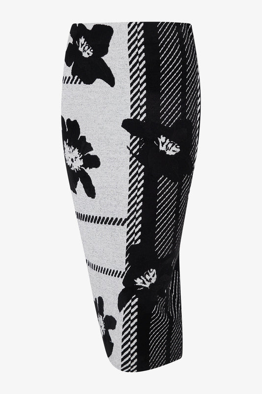 Pencil Skirt in a High-quality Jacquard Knit