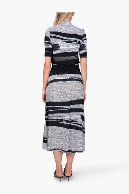 抽象印花半身裙