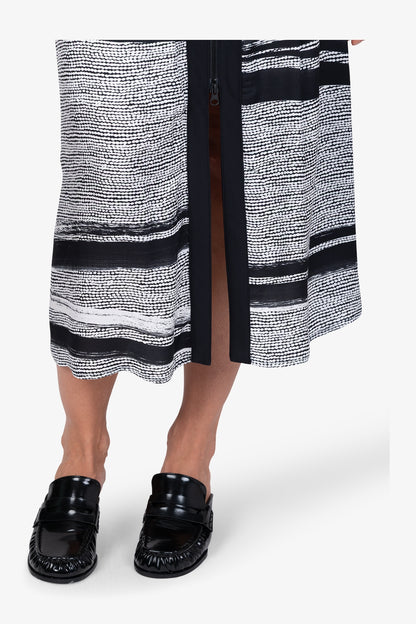 抽象印花半身裙