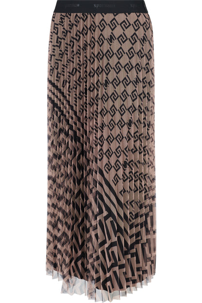 Mesh Skirt with Graphic Print