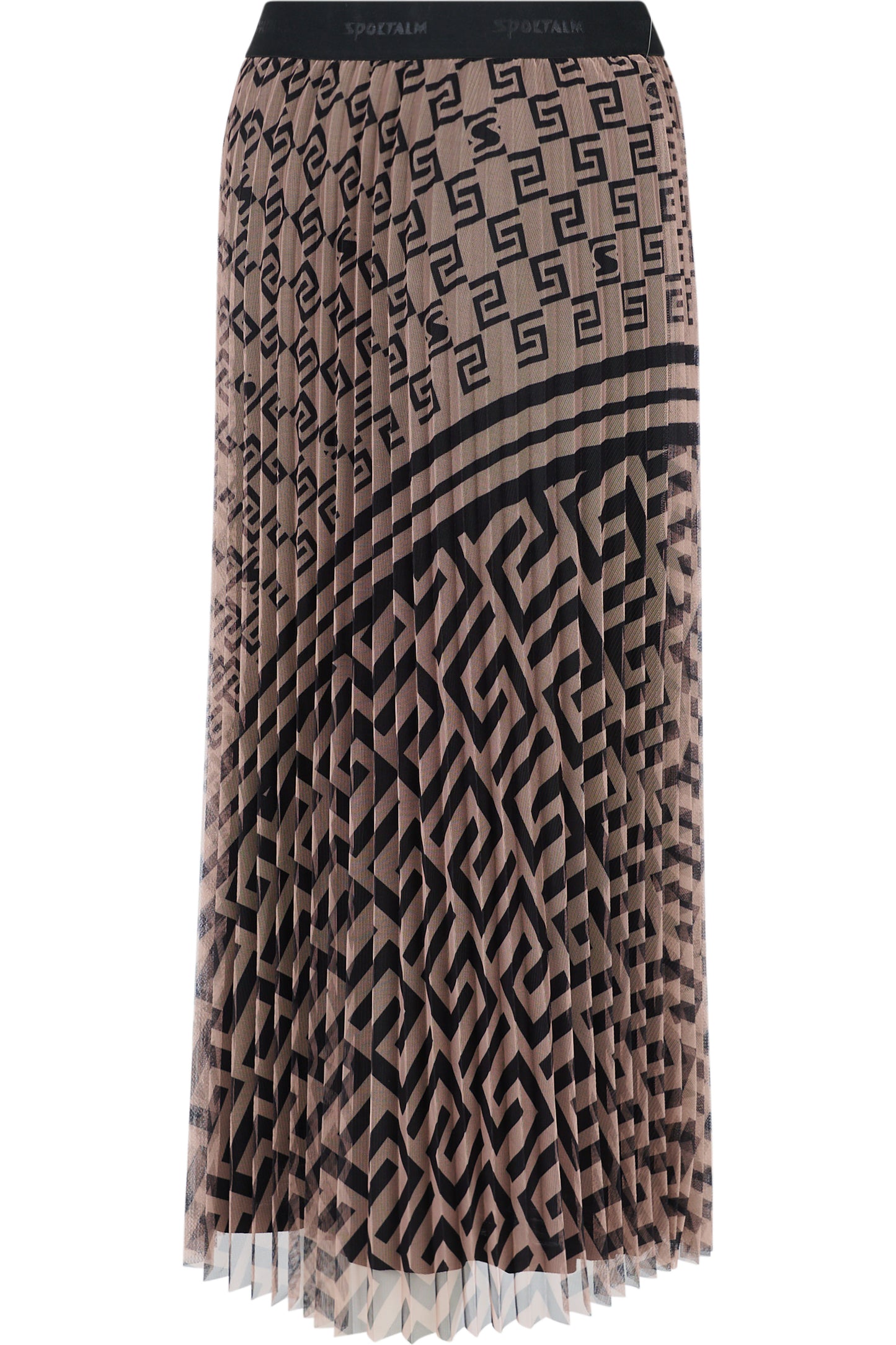 Mesh Skirt with Graphic Print