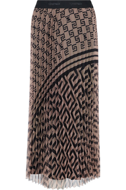Mesh Skirt with Graphic Print
