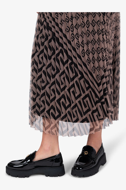 不對稱幾何圖案半身裙