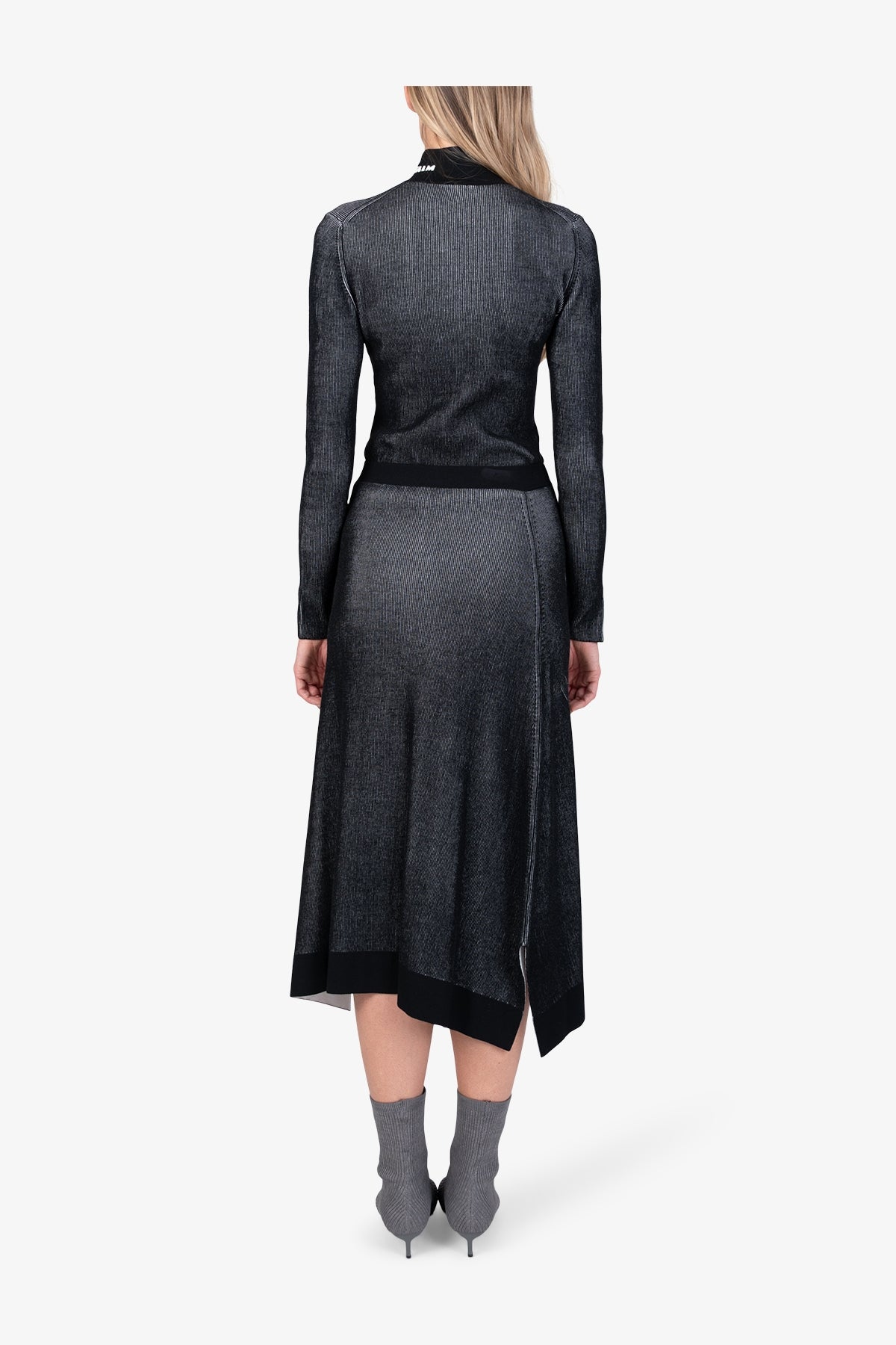 鬆緊腰Logo印字半身裙