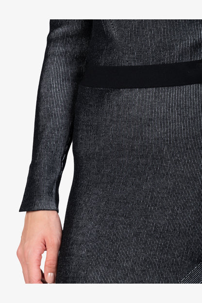 鬆緊腰Logo印字半身裙