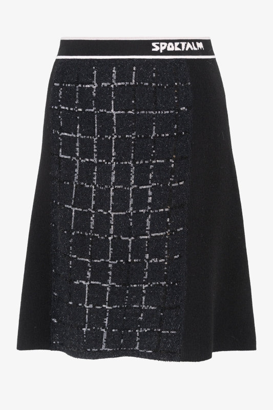 Knitted Skirt with Sequin Knit