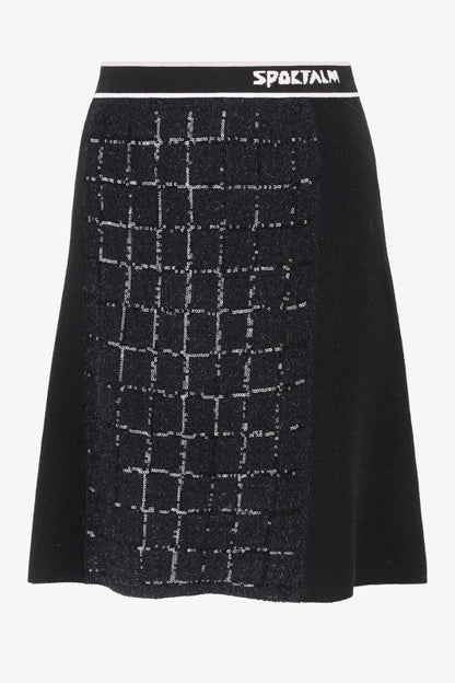 Knitted Skirt with Sequin Knit