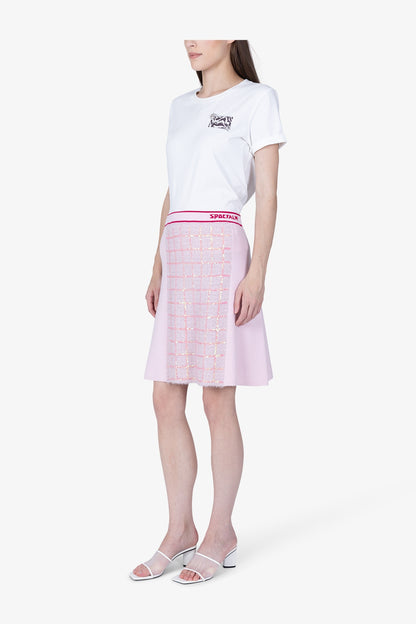 Knitted Skirt with Sequin Knit