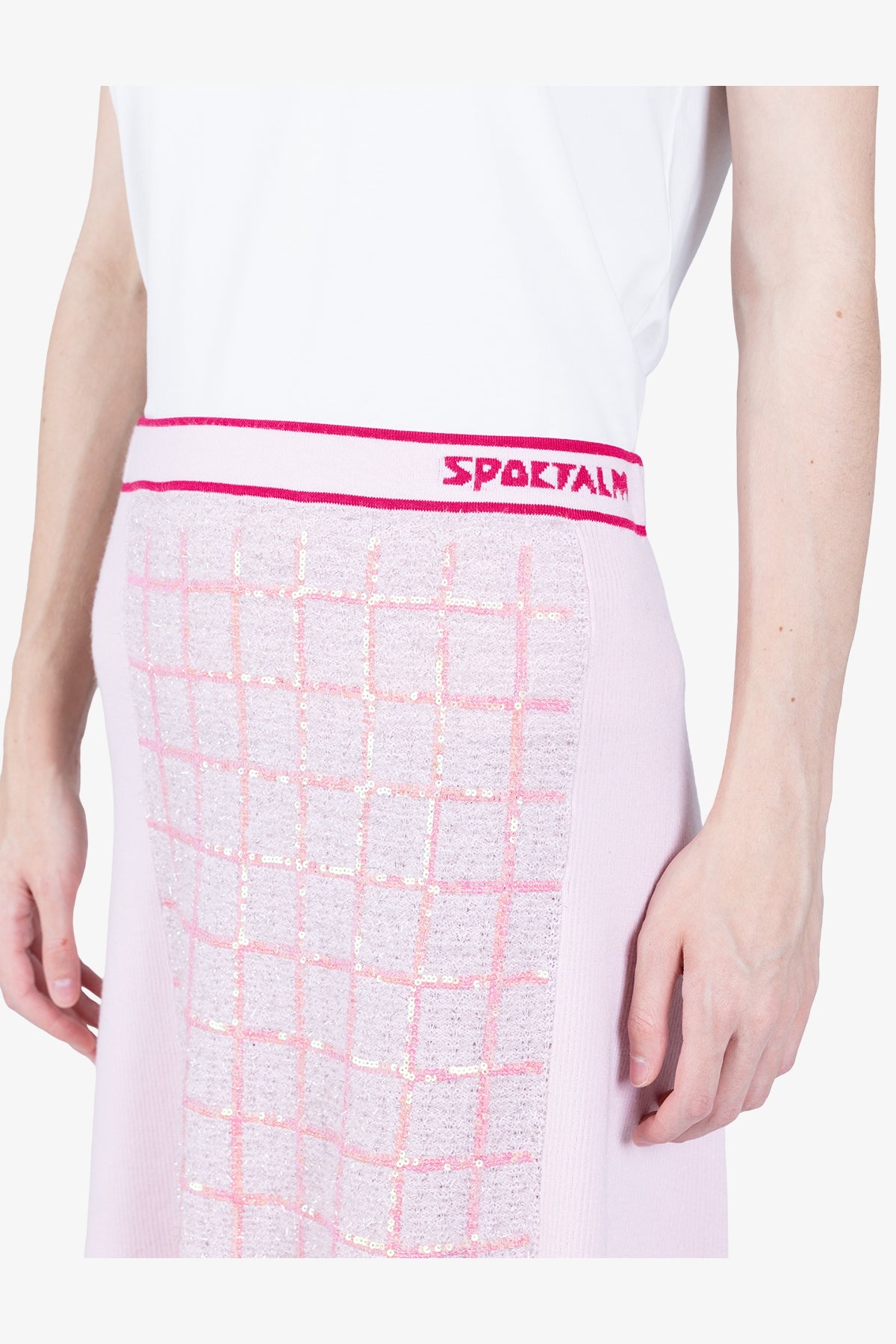 Knitted Skirt with Sequin Knit