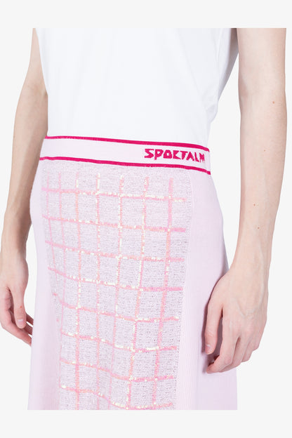 Knitted Skirt with Sequin Knit