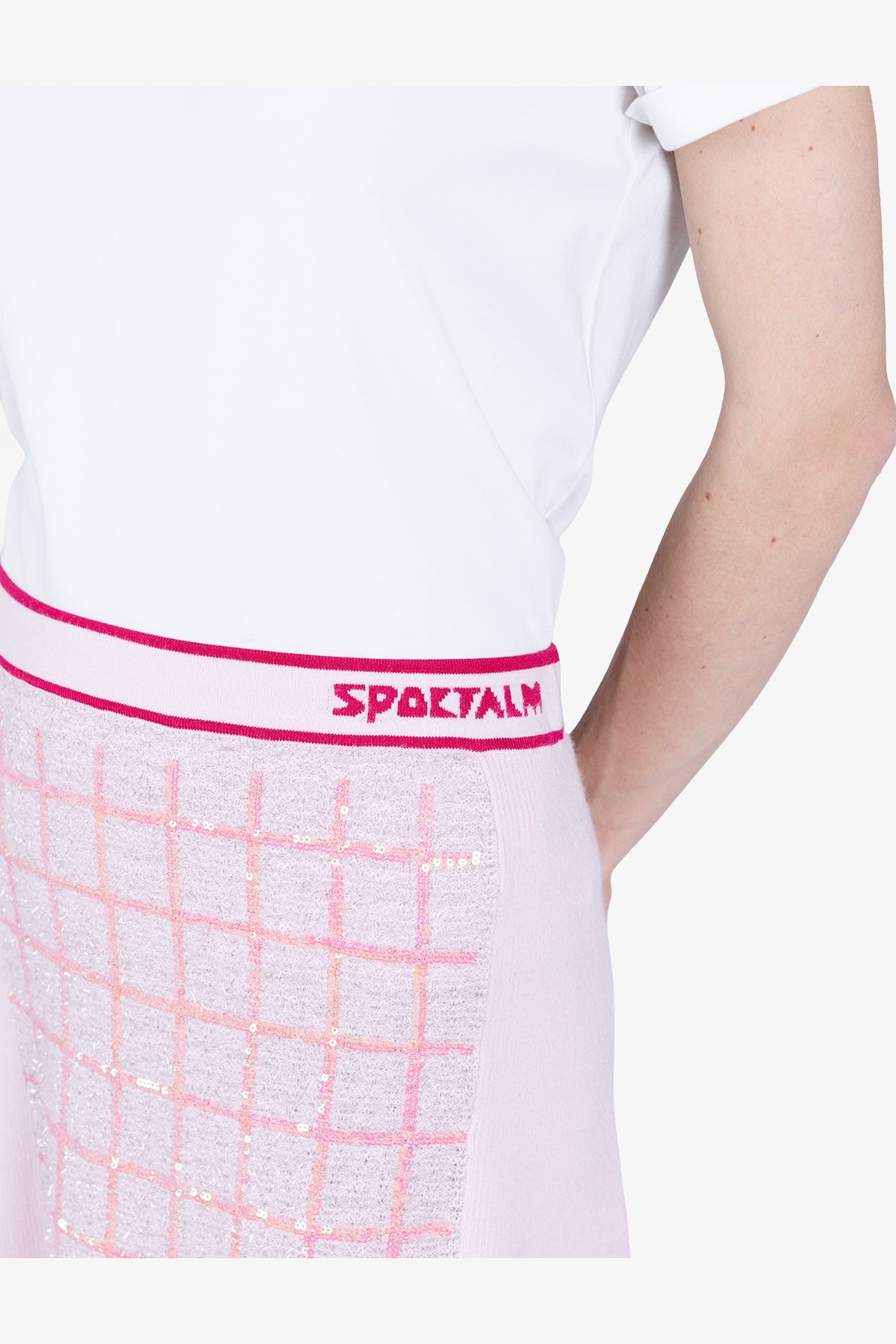 Knitted Skirt with Sequin Knit