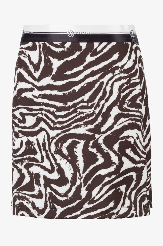 Cotton Mini Skirt with Zebra Design