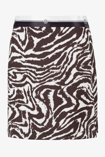 Cotton Mini Skirt with Zebra Design