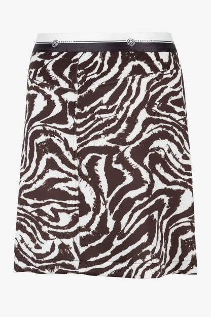 Cotton Mini Skirt with Zebra Design