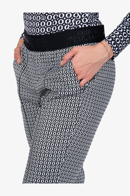 Trousers in Soft Jacquard Fabric