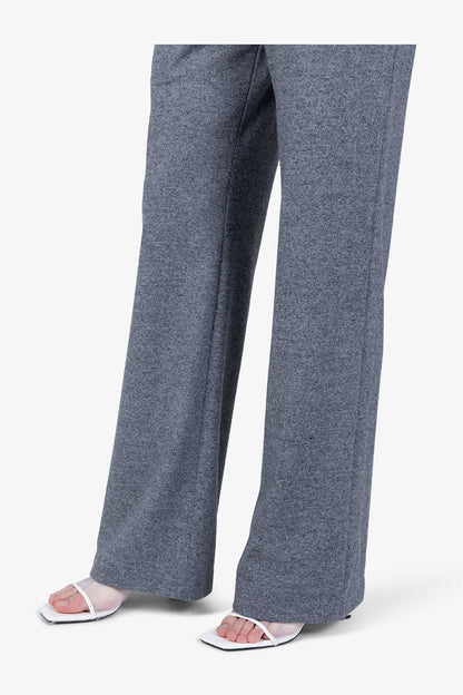 不對稱腰闊腿長褲