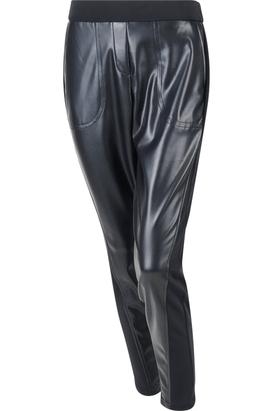 Synthetic Leather and Scuba Trousers