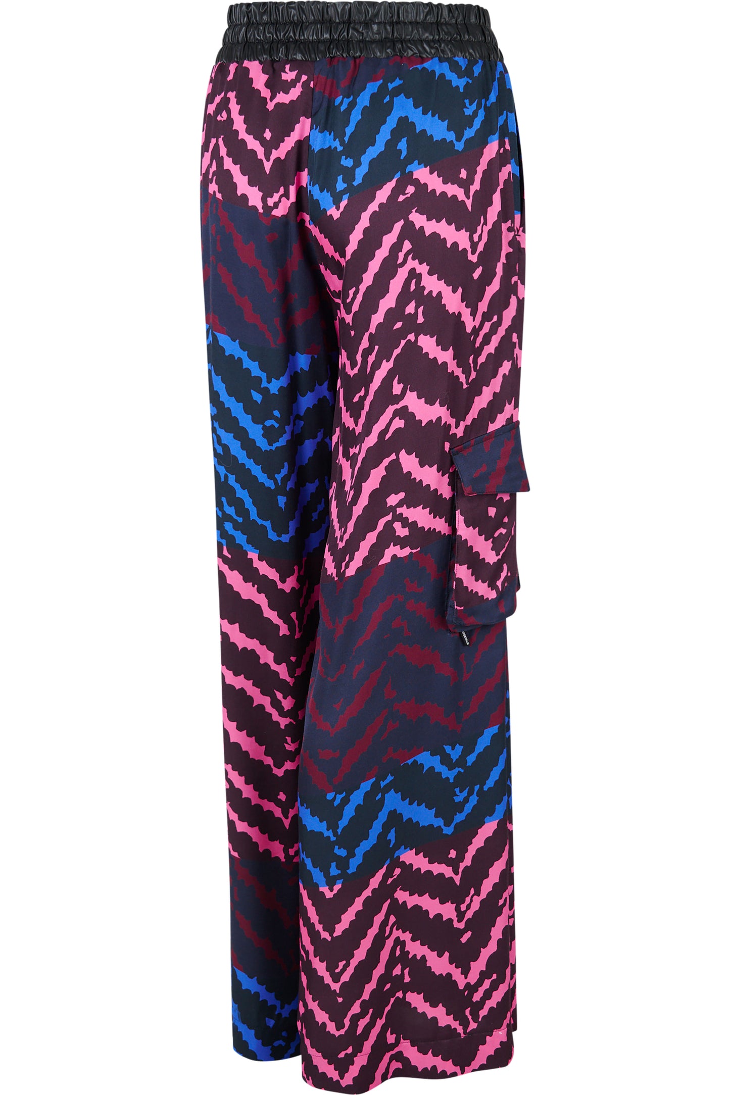 Wide Trousers with Zigzag Print