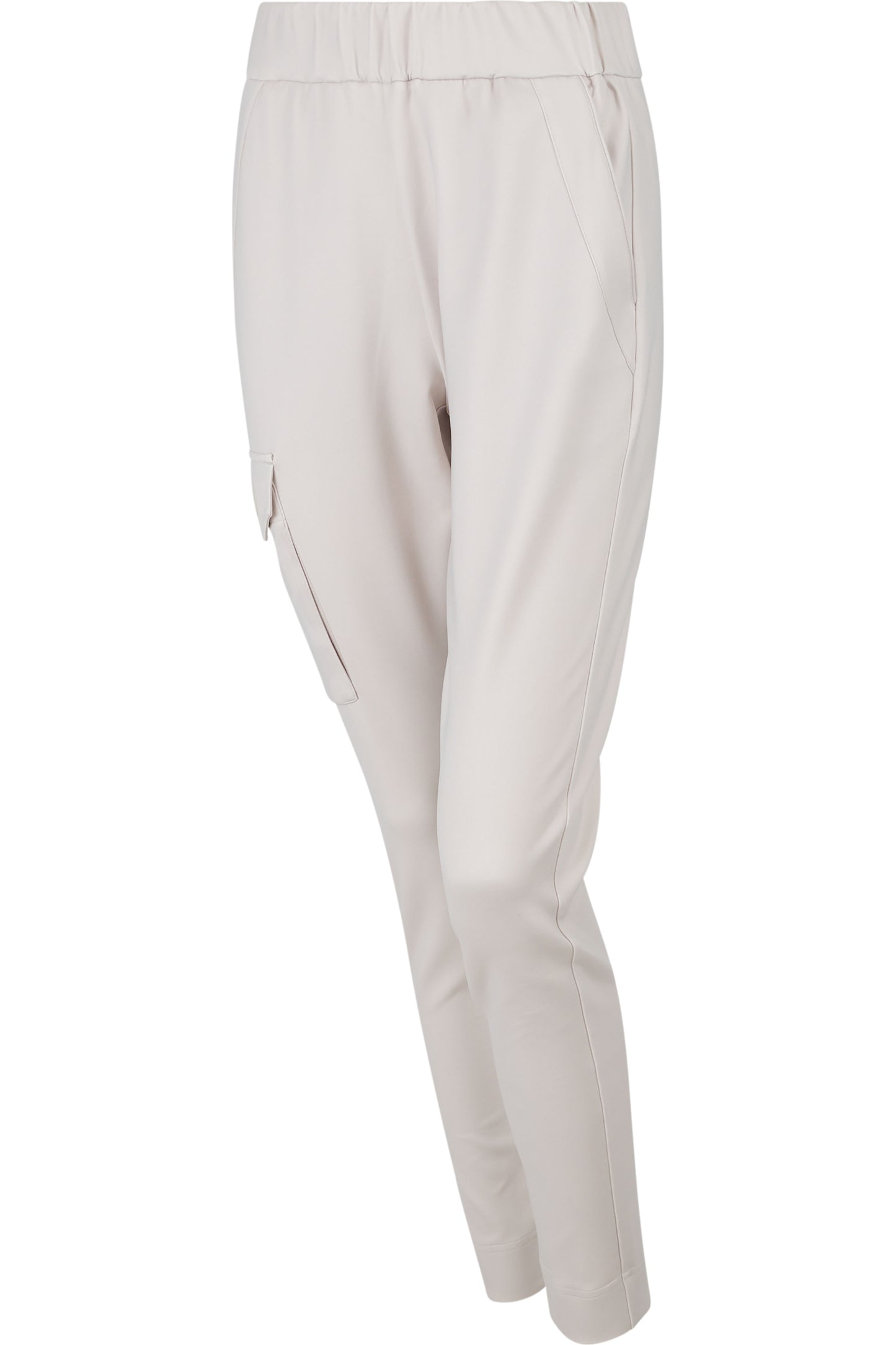 鬆緊腰豹紋印花翻蓋大口袋休閒褲