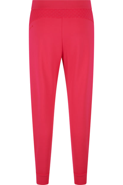 波點拼接鬆緊腰休閒褲