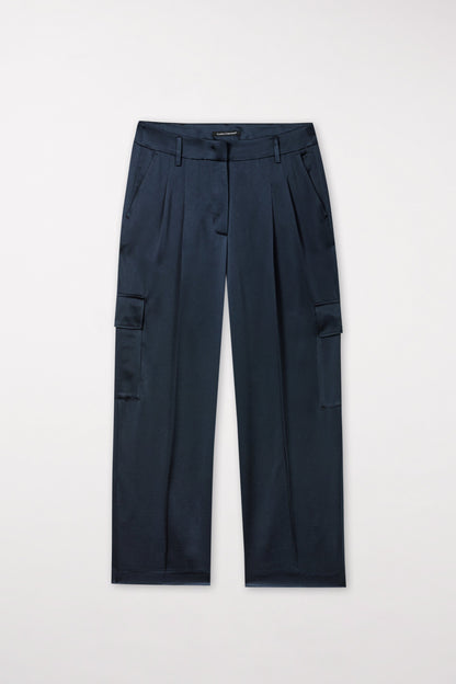 Satin Cargo Pants