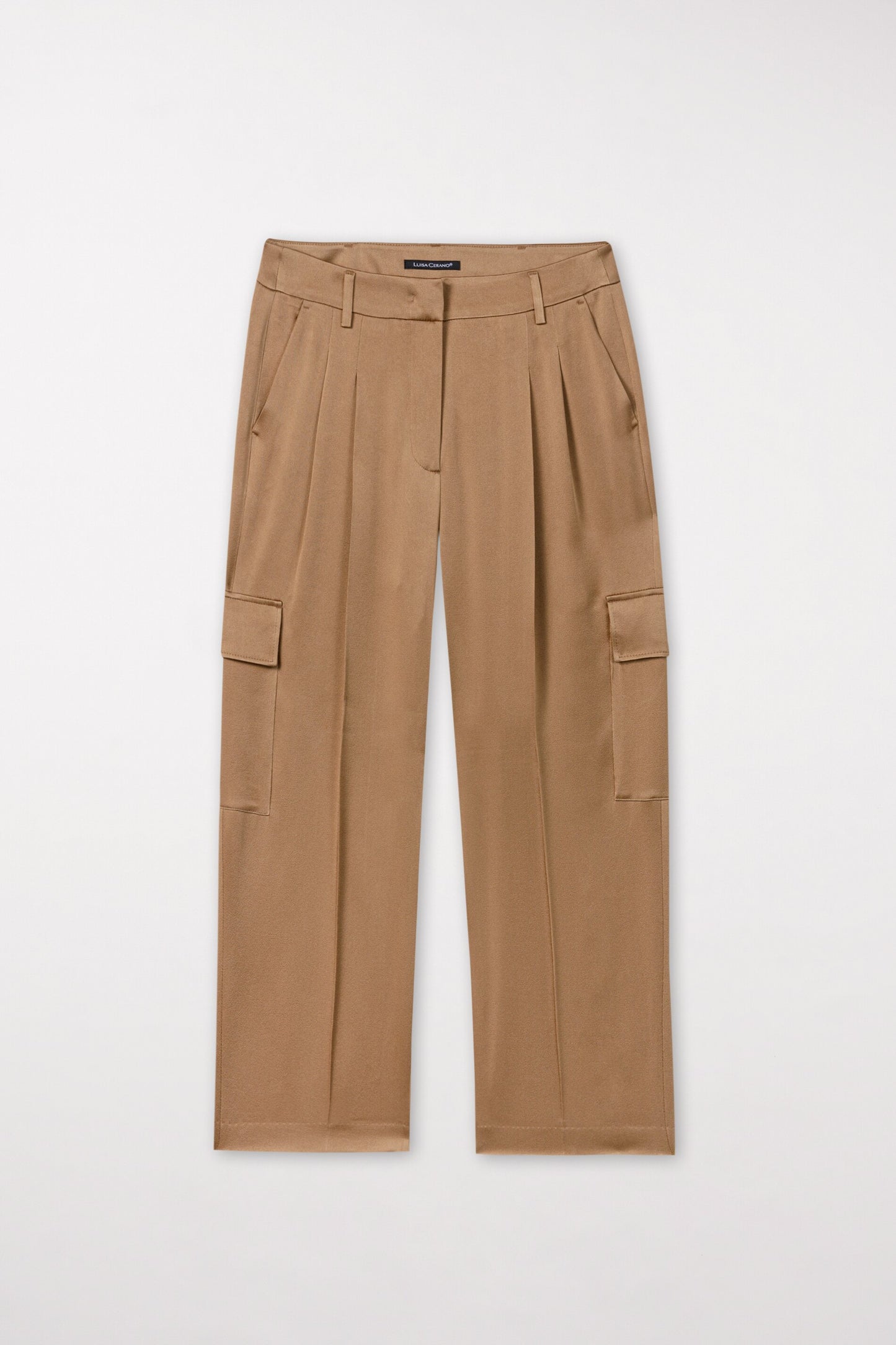 Satin Cargo Pants