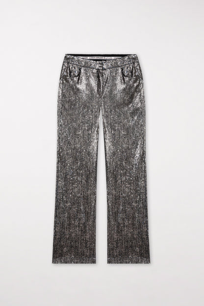 Effective Pants with all-over sequin trimmings