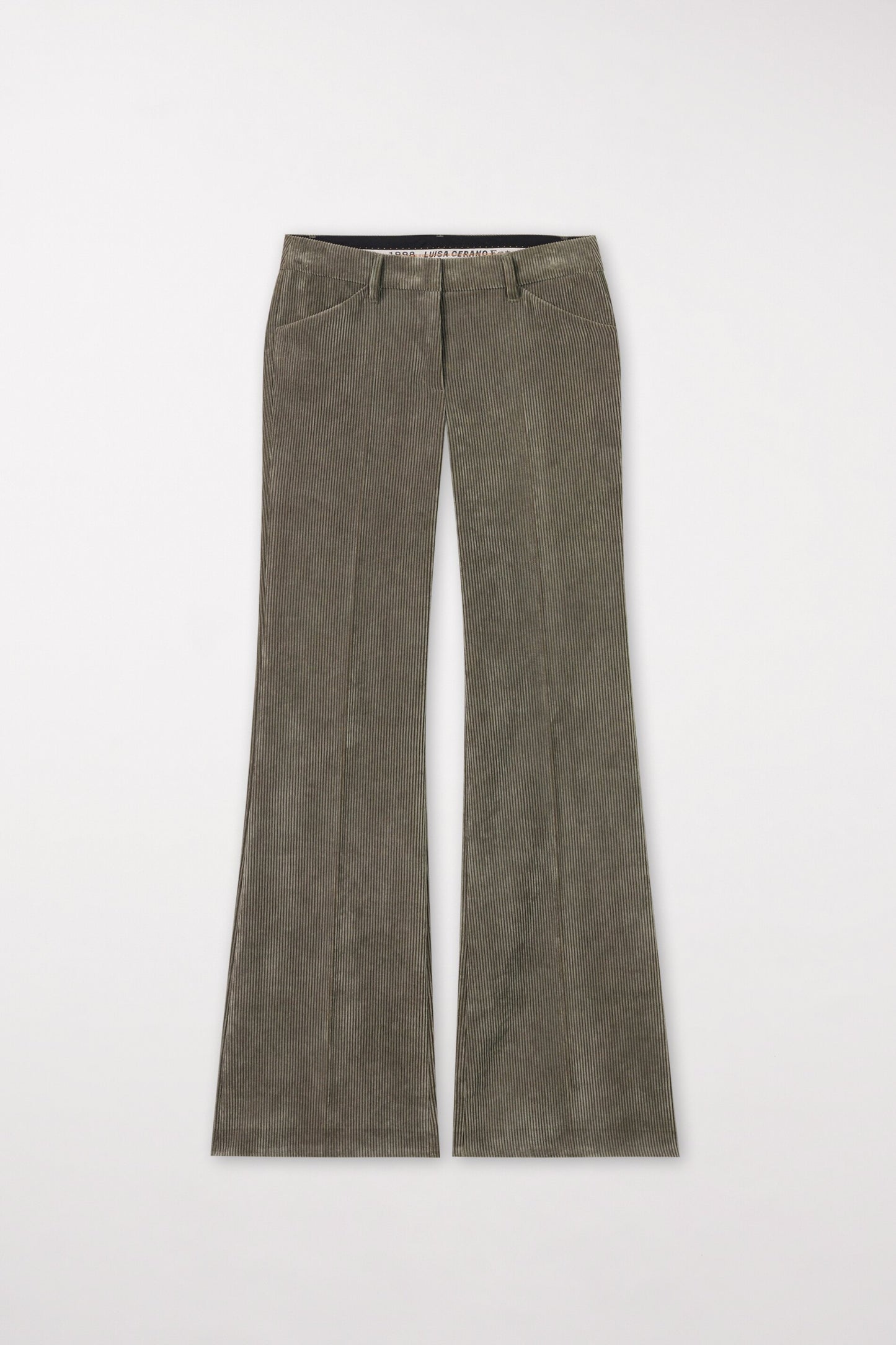 Bootcut Pants with pressed creases